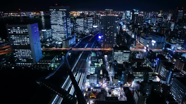 東京夜景　タイムラプス