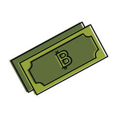 bill virtual money icon vector illustration design