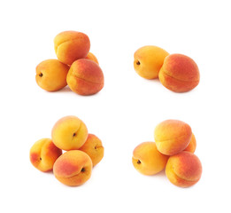 Pile of plums isolated