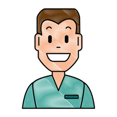 young man model avatar character vector illustration design
