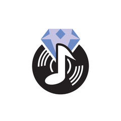 Diamond Music Logo Icon Design