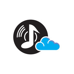 Cloud Music Logo Icon Design