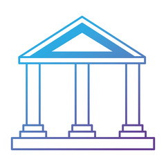 bank building isolated icon vector illustration design