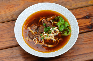 Braised beef noodles - a popular food in Taiwan  