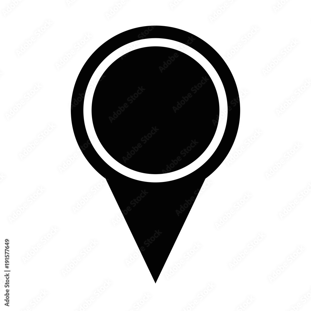 Poster pin pointer location icon vector illustration design