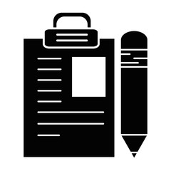 paper document with pencil vector illustration design