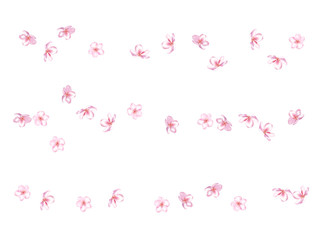 Flying Pink Cherry Blossom, Realistic Vector Background. Beautiful Sakura Soft Romantic Illustration. Wedding Decoration, Flying Pink Cherry Blossom, Love Magic Design. Cool Showering Blooming Sakura