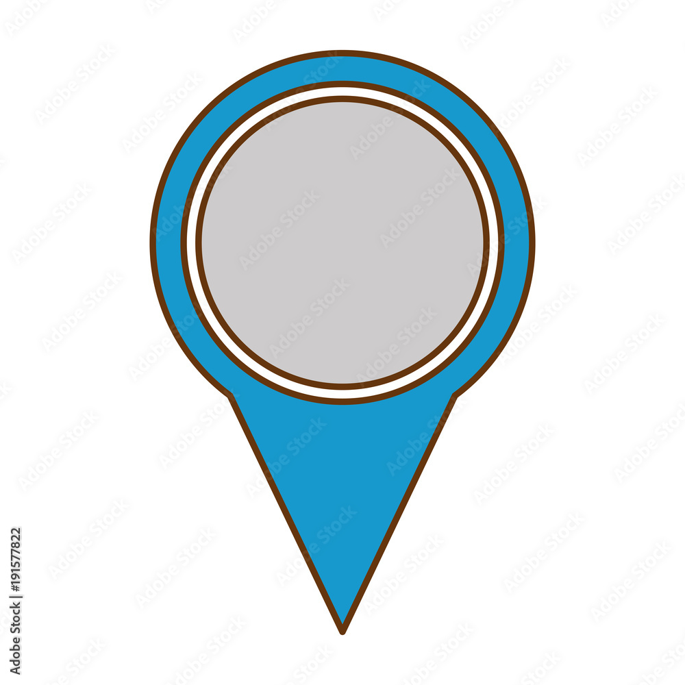 Poster pin pointer location icon vector illustration design