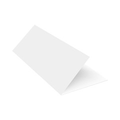 Opened magazine, business card, journal or booklet. Mock up for your design. Vector