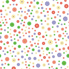 Background scene with flowers Vector Illustration. Seamless pattern.