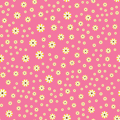 Background scene with flowers Vector Illustration.  Seamless pattern