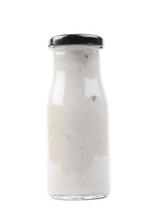 White sauce in a bottle isolated
