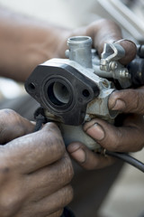 Fototapeta premium Indian mechanic close up shot