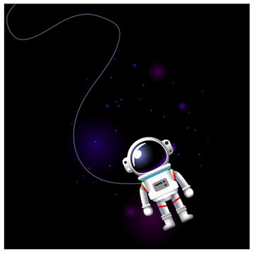 Vector illustration of an Astronaut in the Space