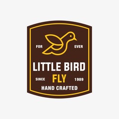 bird - vector logo/icon illustration label