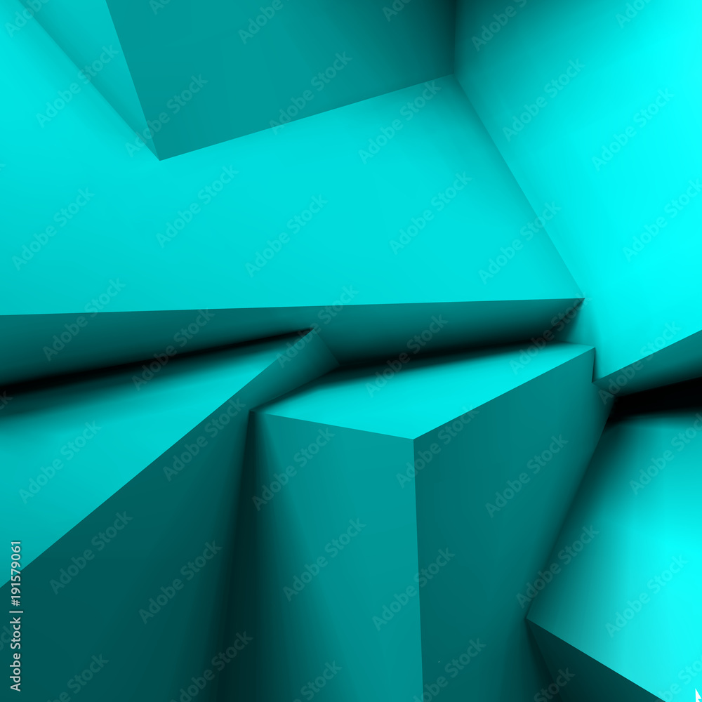 Poster Abstract geometric background with overlapping cubes
