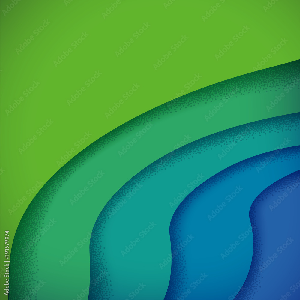 Poster abstract background with retro layers and dotted shadow