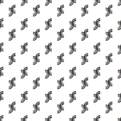 Pattern Abstract Geometric Wallpaper Vector illustration. background. black. on white background