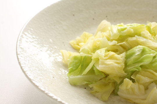 boiled cabbage for healthy food image
