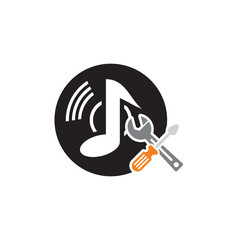 Repair Music Logo Icon Design