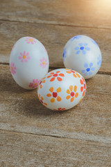 Fototapeta na wymiar colorful handmade easter eggs