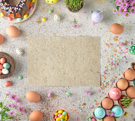 Fototapeta na wymiar Easter sweets and decorations