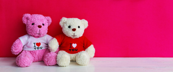 White and pink teddy bear