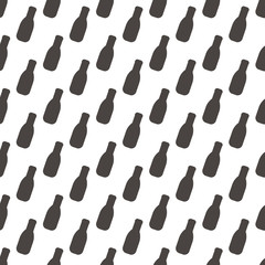 Pattern Bottle Abstract Geometric Wallpaper Vector illustration. background. black. on white background