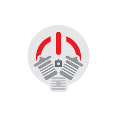 Motor Power Logo Icon Design