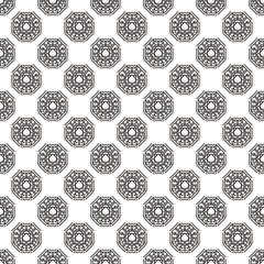 Pattern Abstract Geometric Wallpaper Vector illustration. background. black. on white background.