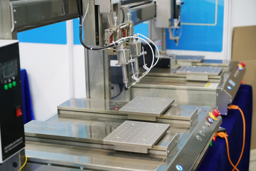 soldering iron tips of automated manufacturing soldering and assembly pcb board