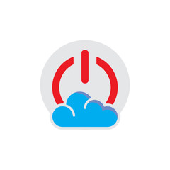 Fototapeta premium Cloud Power Logo Icon Design