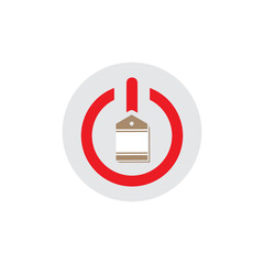 Label Power Logo Icon Design