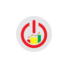 Stats Power Logo Icon Design
