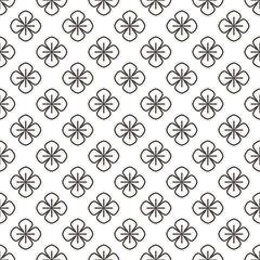 Pattern Abstract Geometric Wallpaper Vector illustration. background. black. on white background. Flower