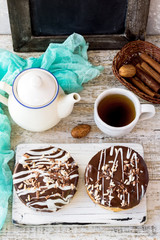 Danish in chocolate glaze