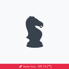 Knight (Horse) Icon / Vector (Chess Pieces/Chessman) 