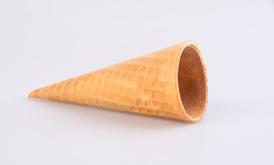 ice cream cornet on a background. Empty ice cream cornet on a background