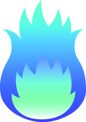 青い炎　グラデーション