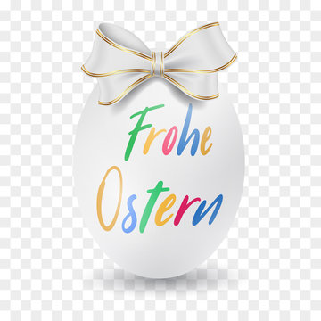 Frohe Ostern Osterei mit Band.