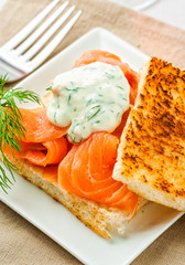 Salmon on toast