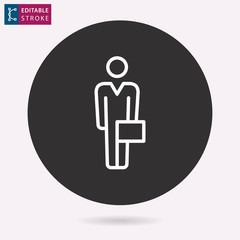Management consulting line vector icon. Editable stroke.
