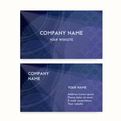 Business card dark blue. Vector illustration. The concept of modern company.
