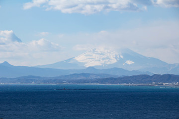 江ノ島から見た富士山