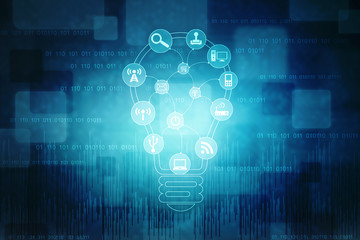 bulb future technology, innovation background, creative idea concept 
