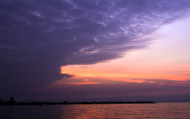 Colorful of cloud scape after sunset