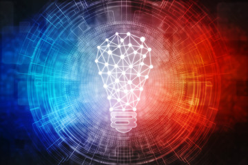 bulb future technology, innovation background, creative idea concept 
