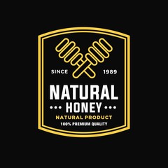 Honey - vector logo/icon illustration label