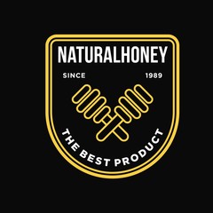 Honey - vector logo/icon illustration label