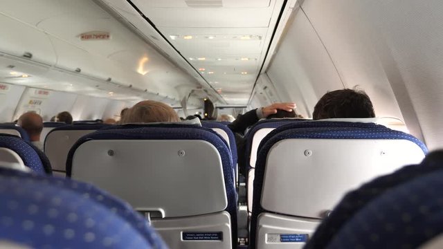 Economy plus seats on an airplane